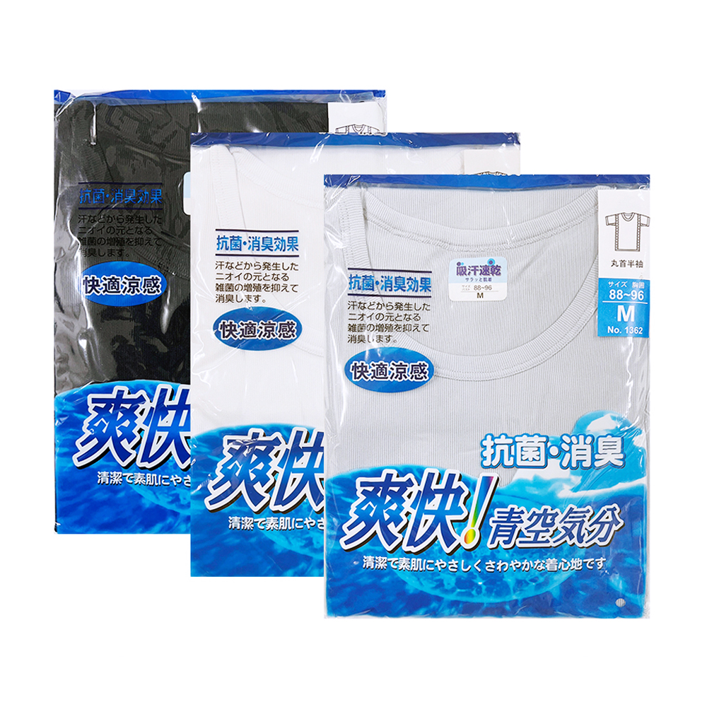 MEY快適涼感男短袖圓領衣