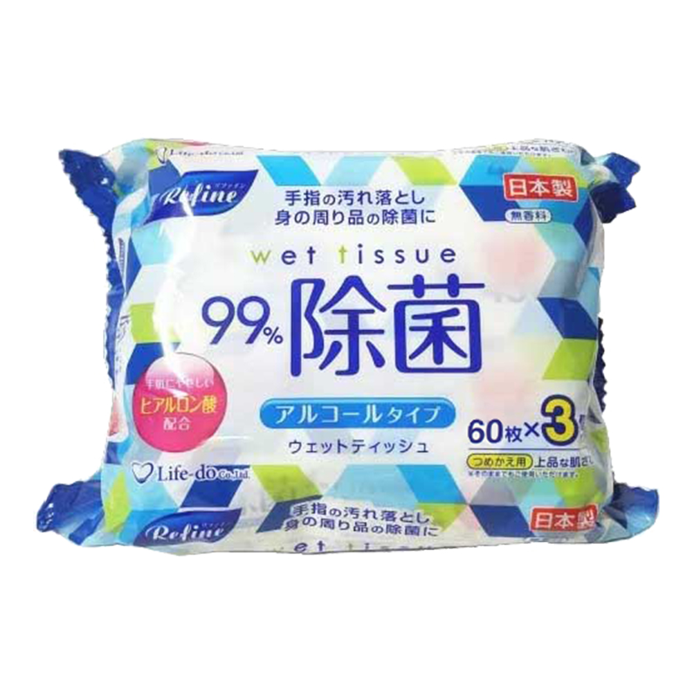 Life-do.Plus 抗菌柔濕巾60枚入x3包(含酒精)