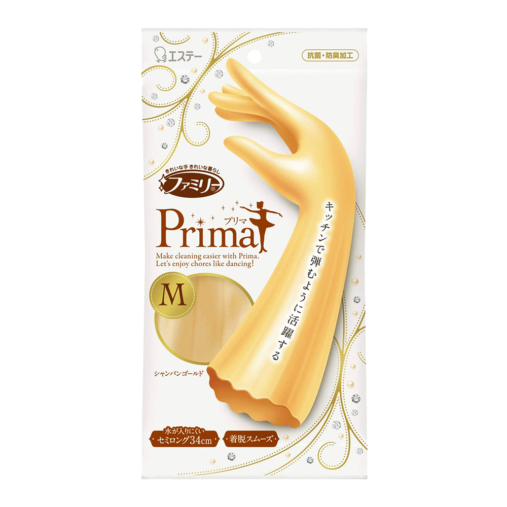 優美躍動指尖強化手套-金M