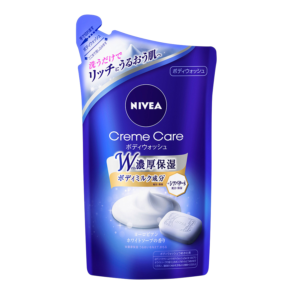 NIVEA絲滑雙倍濃厚保濕沐浴乳補充包(歐洲皂香)360ml