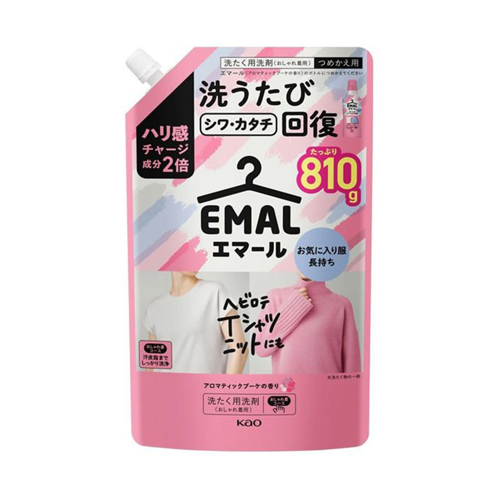 Kao防縮洗衣精補充包(綜合花香)810ml