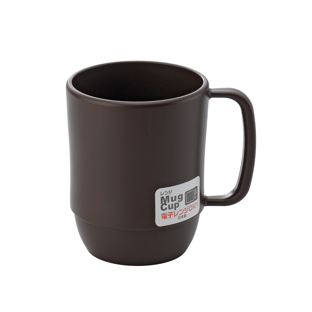 inomata環保可微波馬克杯350ml-棕