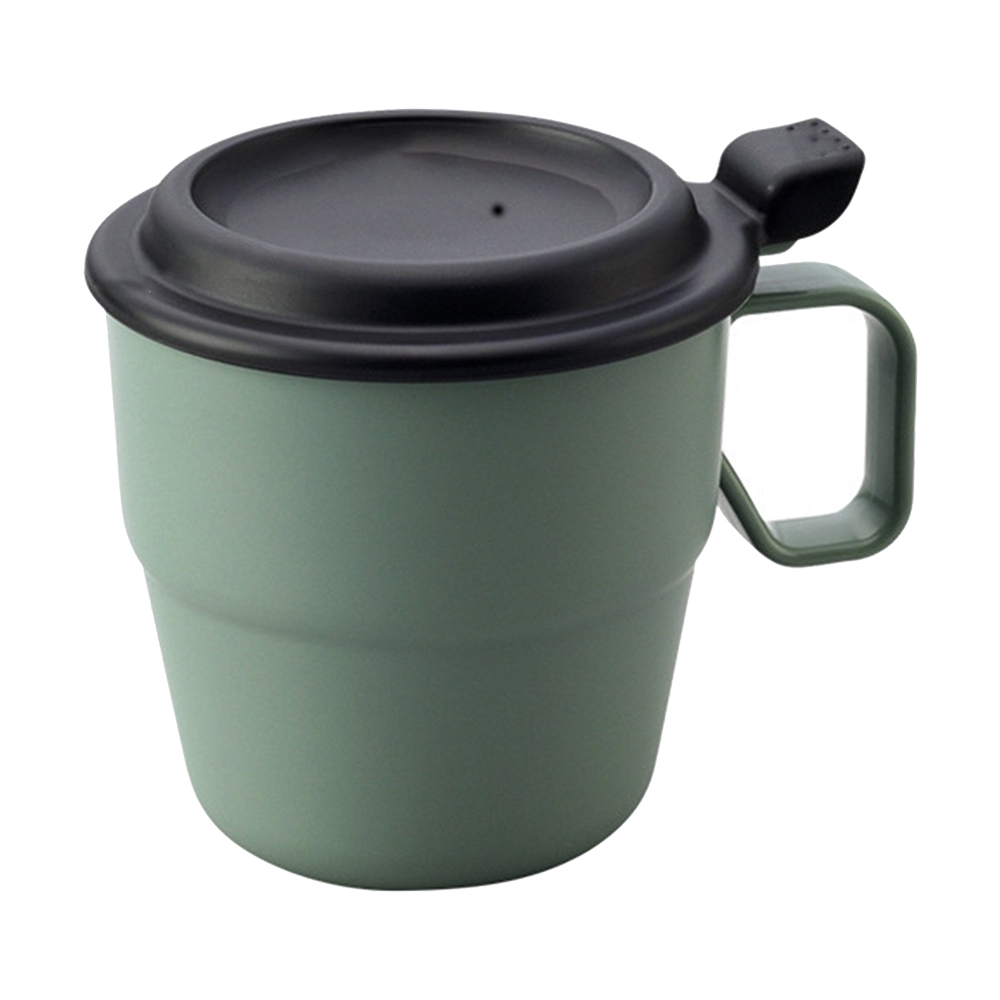 inomata可微波掀蓋式馬克杯360ml-煙燻薄荷