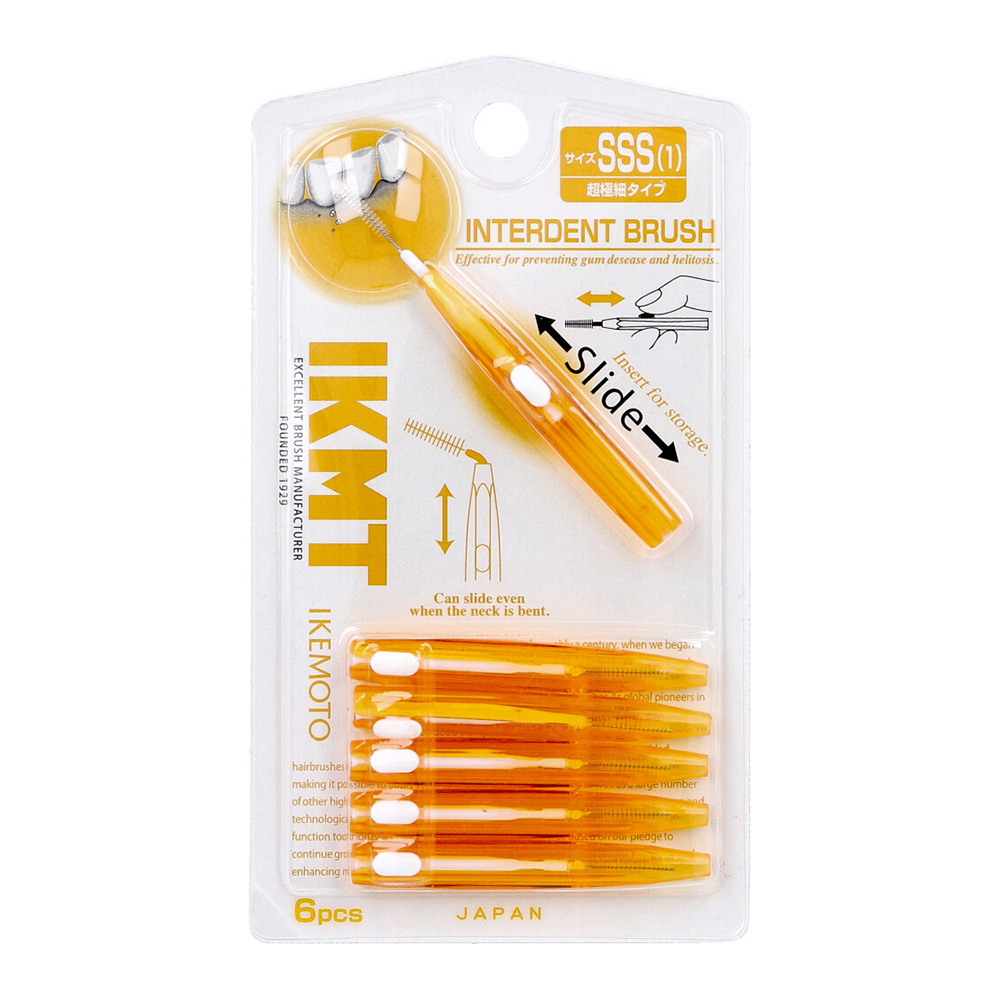 IKEMOTO攜帶式收納型齒間刷SSS號(超極細／6支入)