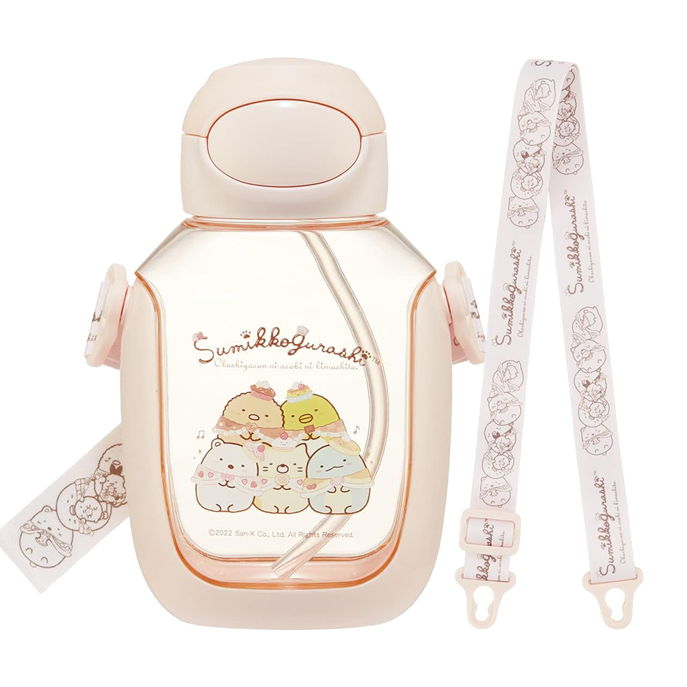 SKATER兒童吸管透明冷水壺530ml(角落生物)