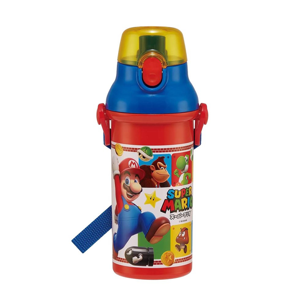 SKATER銀離子抑菌兒童直飲冷水壺480ml(瑪利歐)