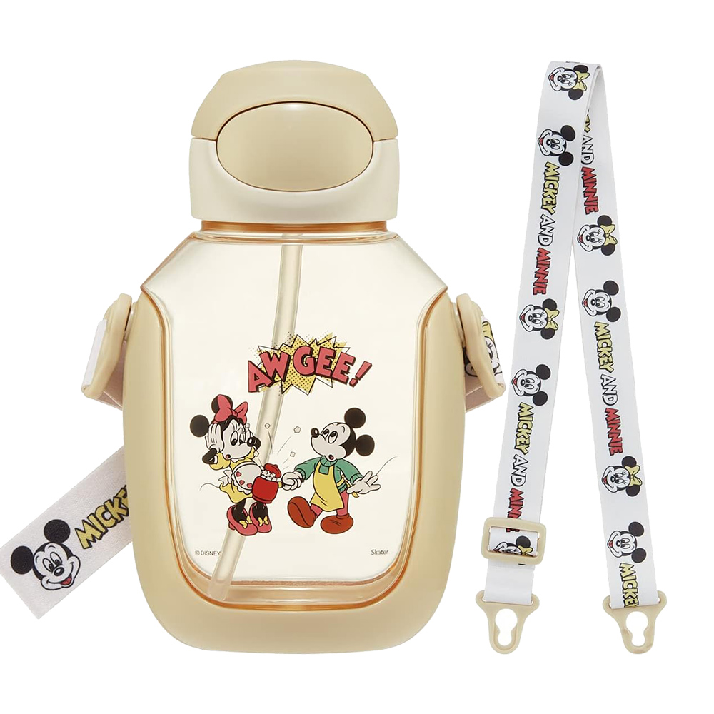 SKATER兒童吸管透明冷水壺530ml(米奇&朋友們/烹飪)