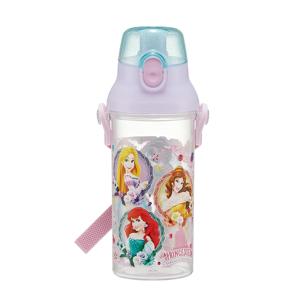 SKATER兒童直飲式透明冷水壺480ml(迪士尼公主)