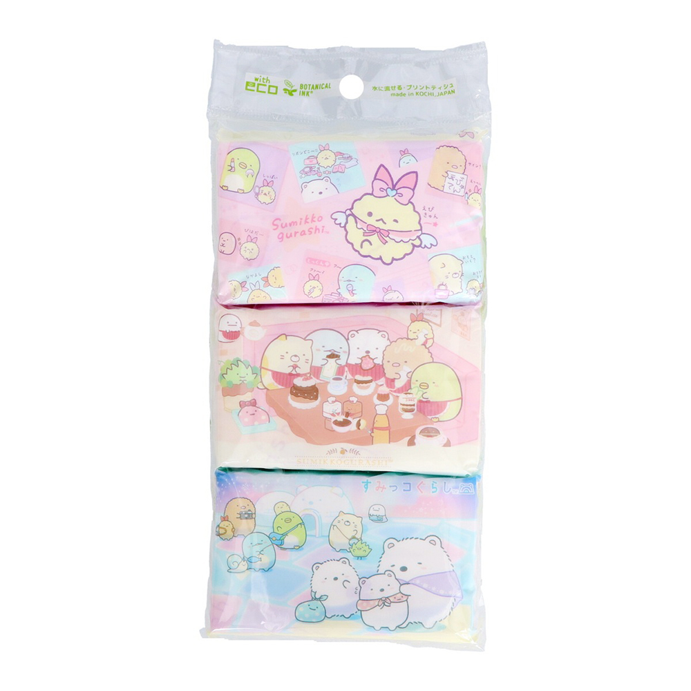 HAYASHI 角落生物印花面紙(迷你型/8抽)6入1組