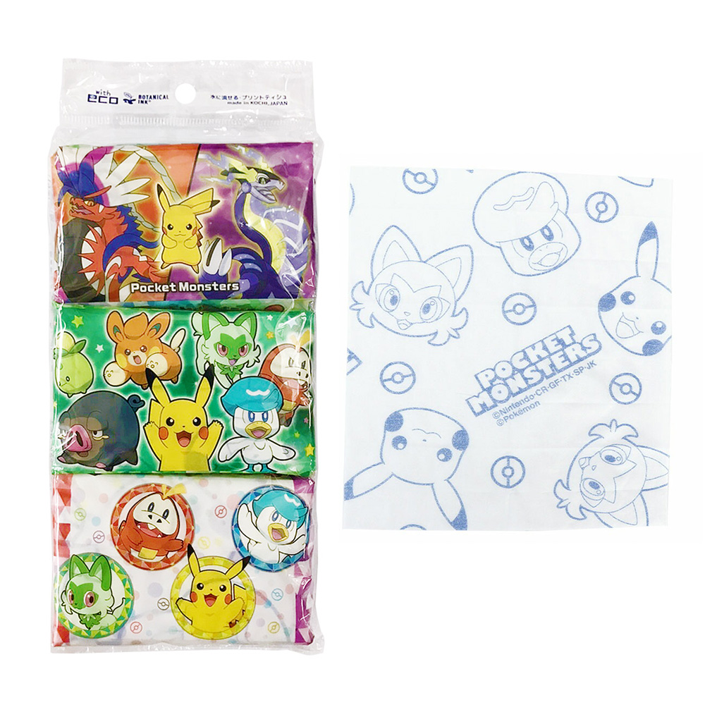 HAYASHI 寶可夢印花面紙(迷你型/8抽)6入1組