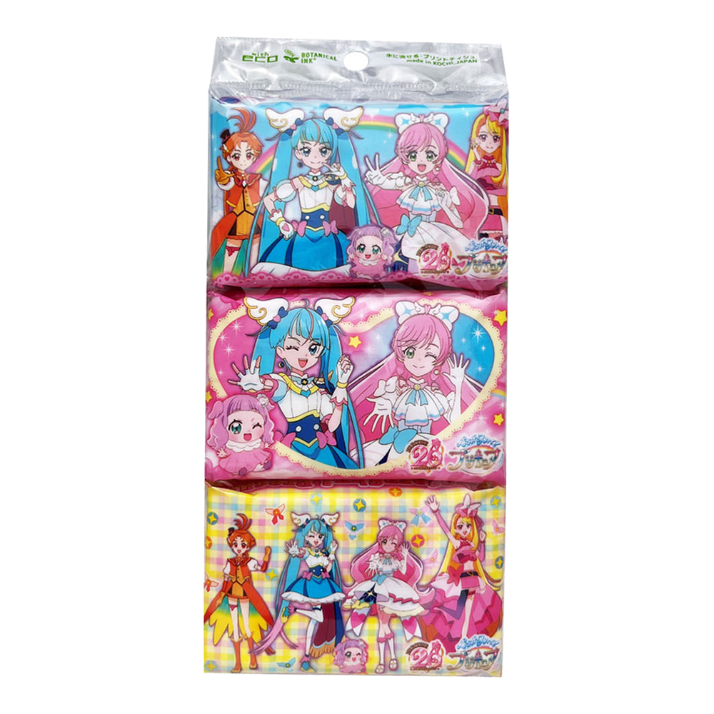 HAYASHI開闊天空!光之美少女印花面紙(迷你型/8抽)6入1組