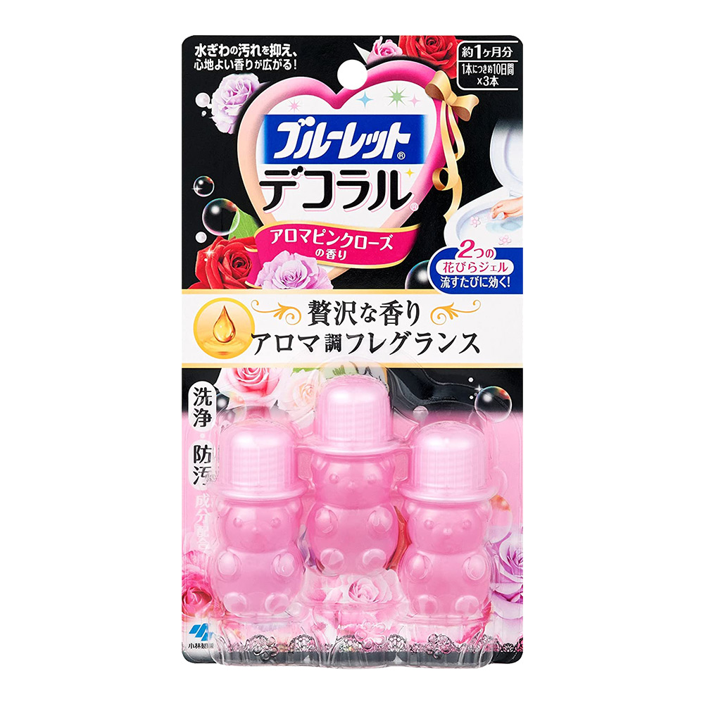 馬桶消臭花瓣香氛凝膠(玫瑰香)7.5g x3入