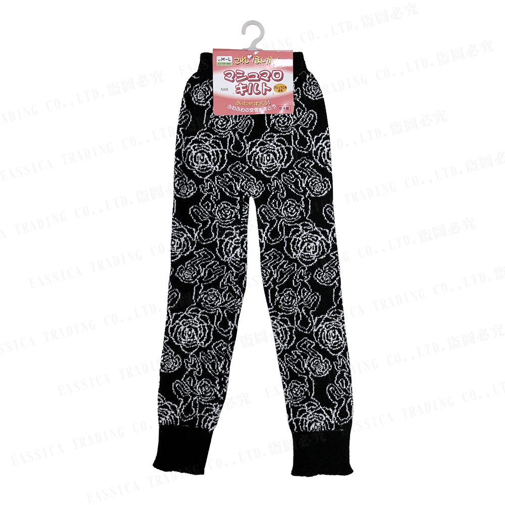 女保暖衛生褲(黑底白花)