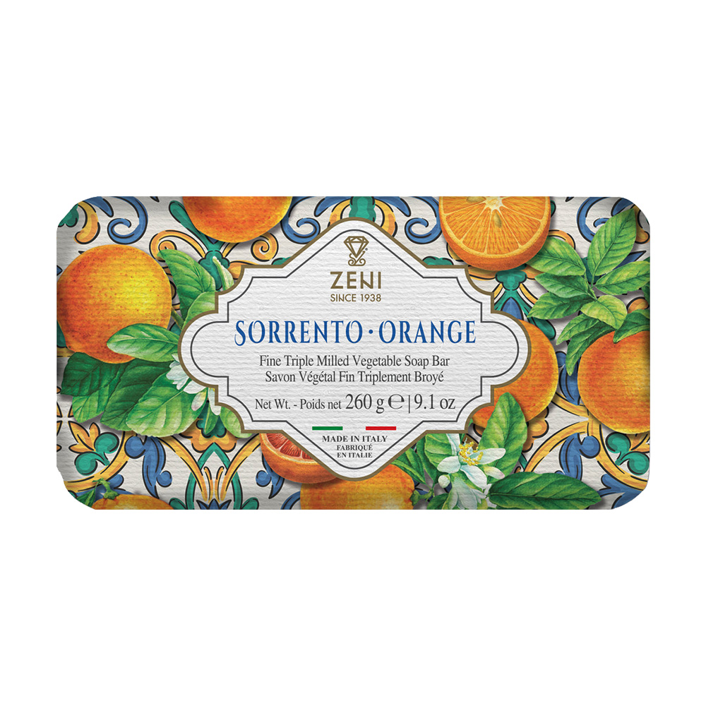ZENI義大利植物萃取三重研磨香皂(索倫托香橙)260g
