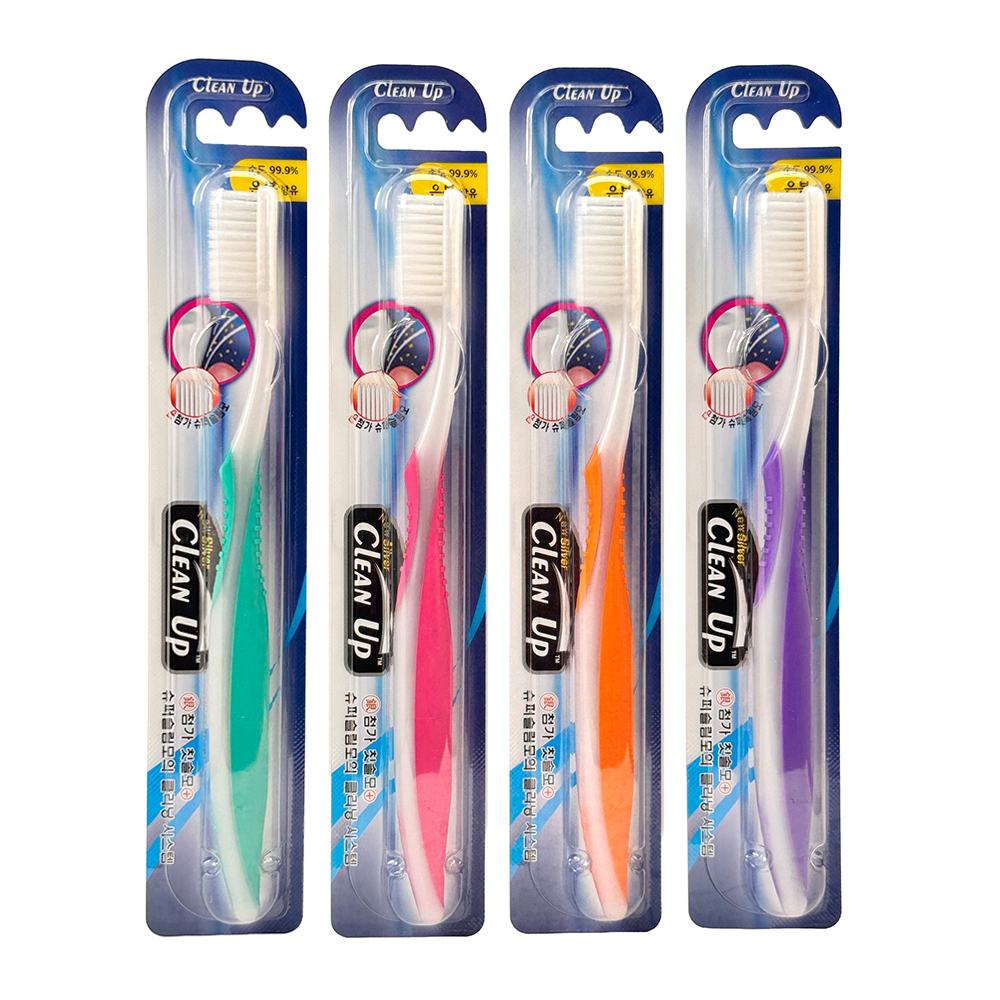 Clean Up 奈米銀絲極細毛牙刷(合色)