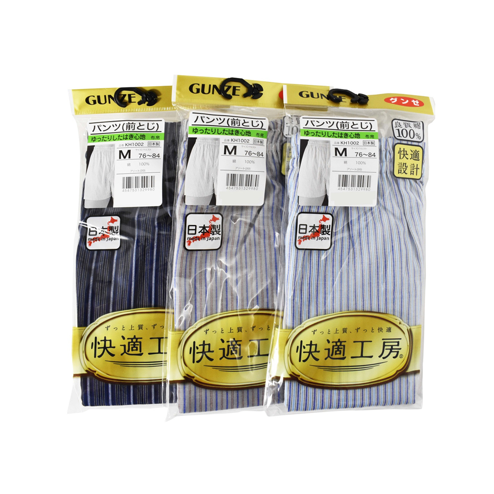 郡是快適工房條紋平口褲