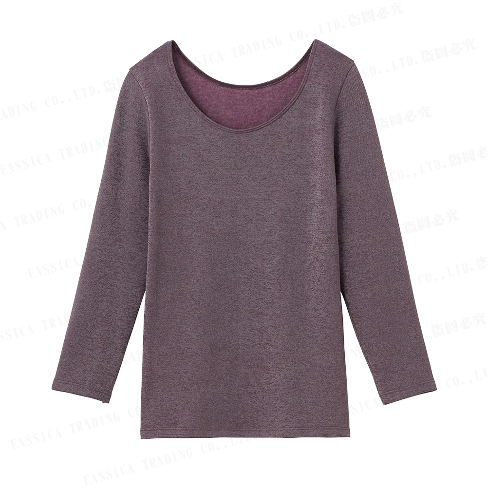 郡是女8分袖內衣(酒紅)