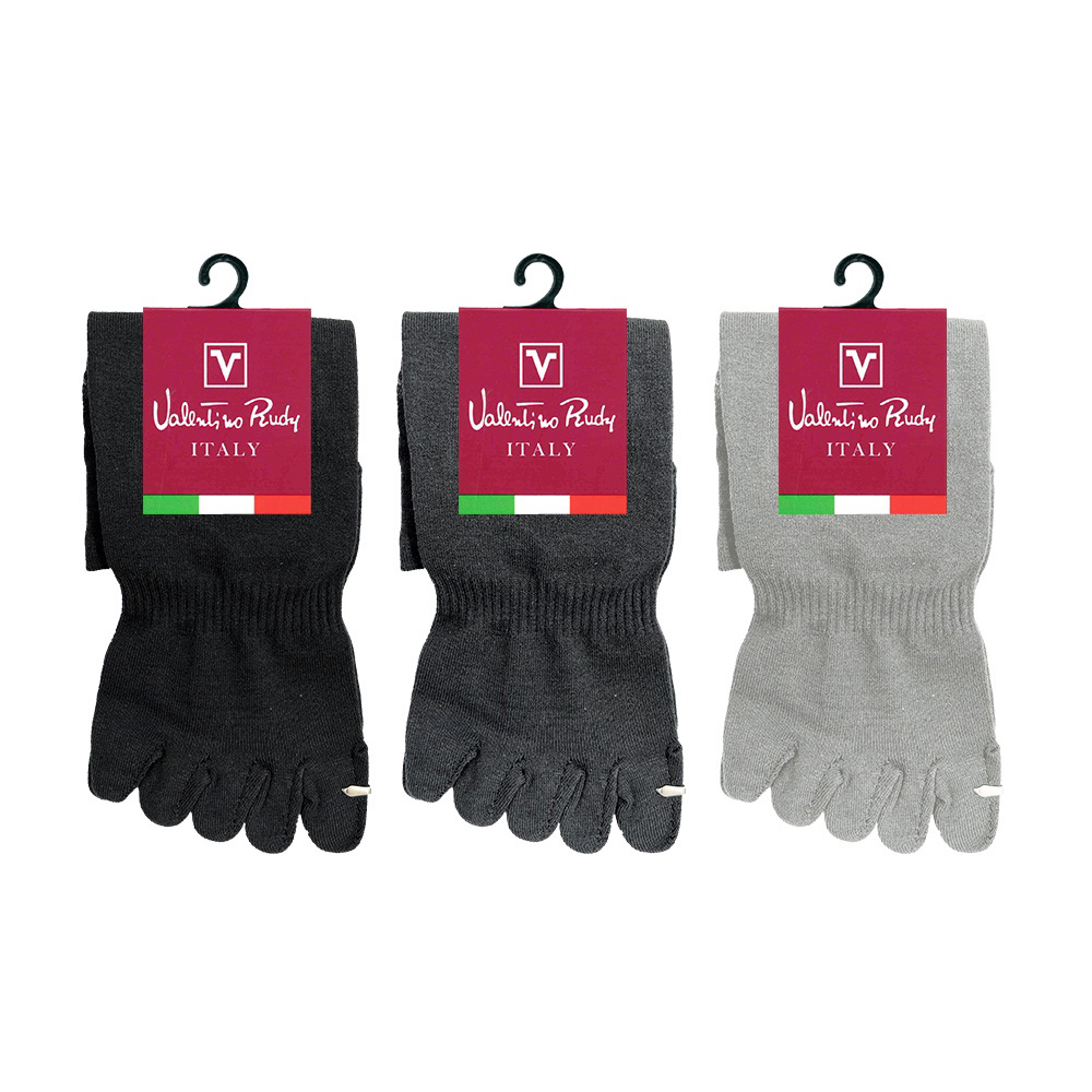 V.R寬口竹炭五趾襪