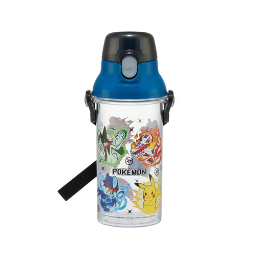 兒童直飲式透明冷水壺480ml(寶可夢-藍黑蓋)
