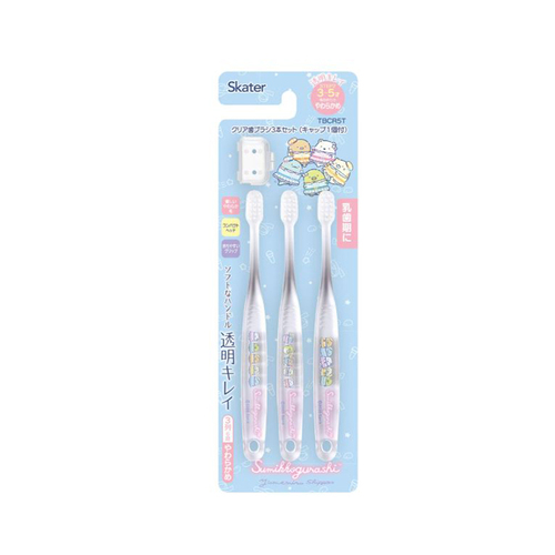 幼兒水晶牙刷角落生物3支入附刷毛蓋TBCR5T(3~5歲/軟毛)
