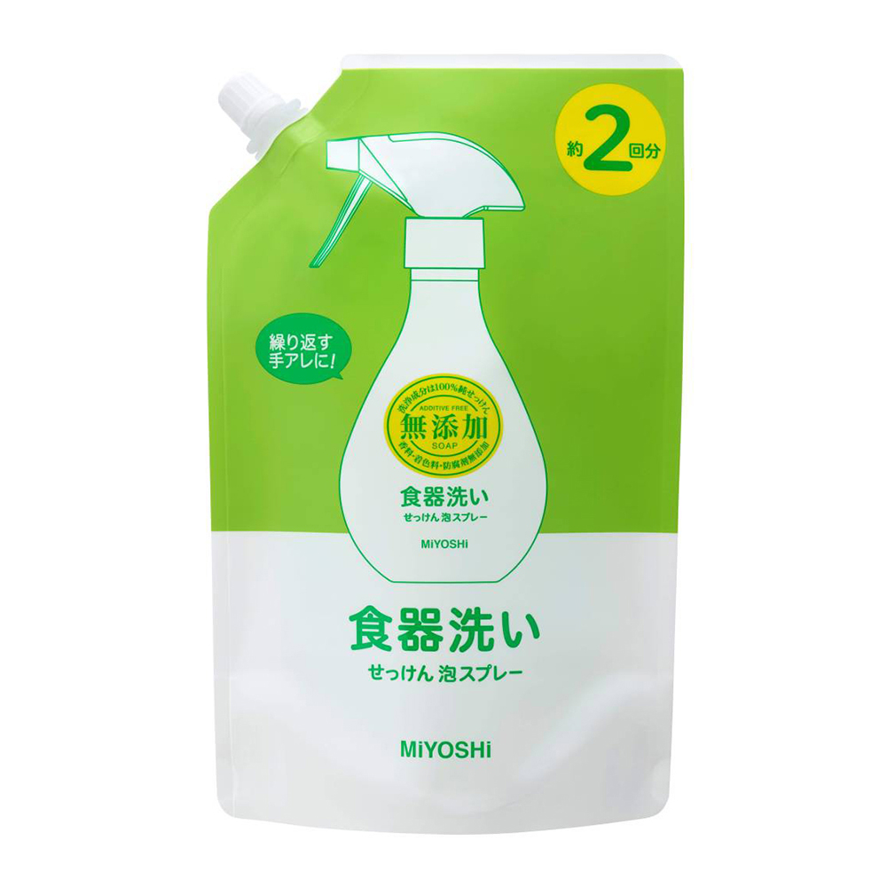 無添加護手餐具洗潔泡補充包600ml