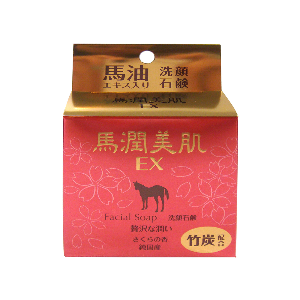 馬油美肌竹炭洗顏皂80g