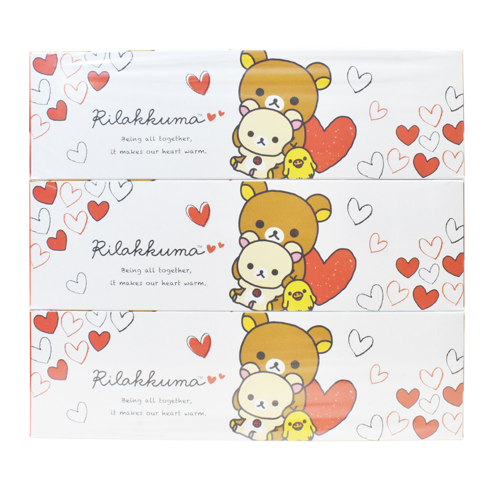HAYASHI 拉拉熊盒裝印花衛生紙(130抽/3入1組)