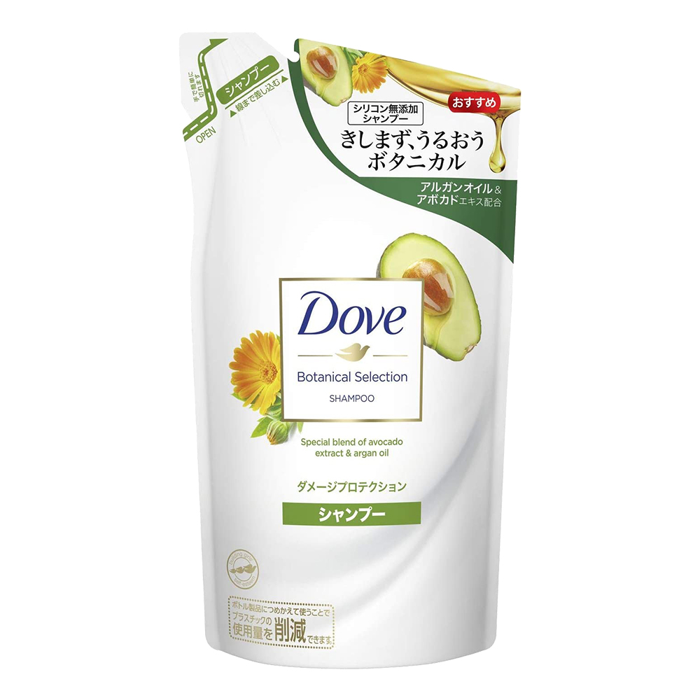 DOVE植萃保濕洗髮精補充包(酪梨防斷髮/花果香)350g