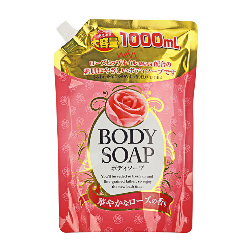 日本合成洗劑 玫瑰潤膚沐浴乳(補充包)1000ml
