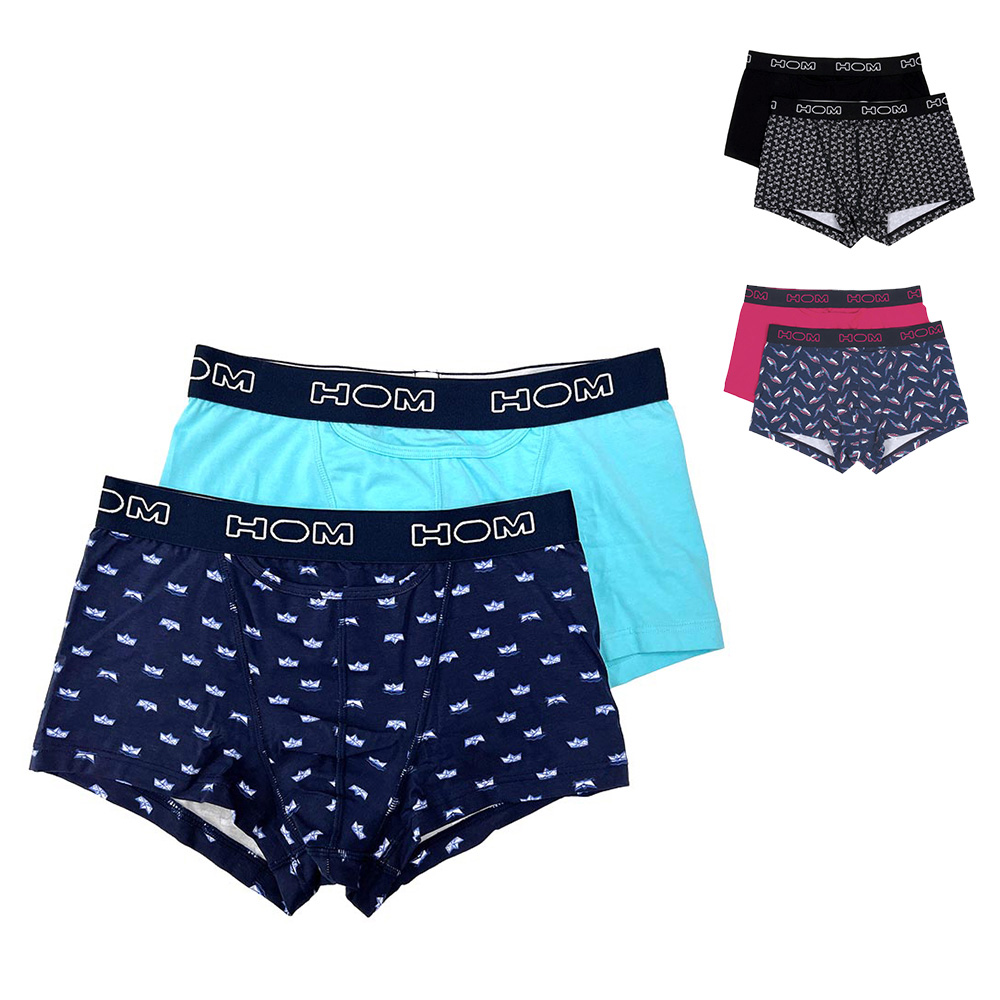 Boxer Briefs HO1 男四角褲 2入組 素色+時尚印花款