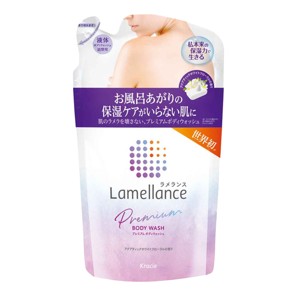 Kracie高保濕沐浴乳補充包(水嫩白花)360ml