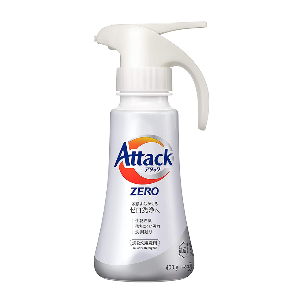 AttackZERO抗菌濃縮洗衣精(單手按壓式/綠葉微風香)400g